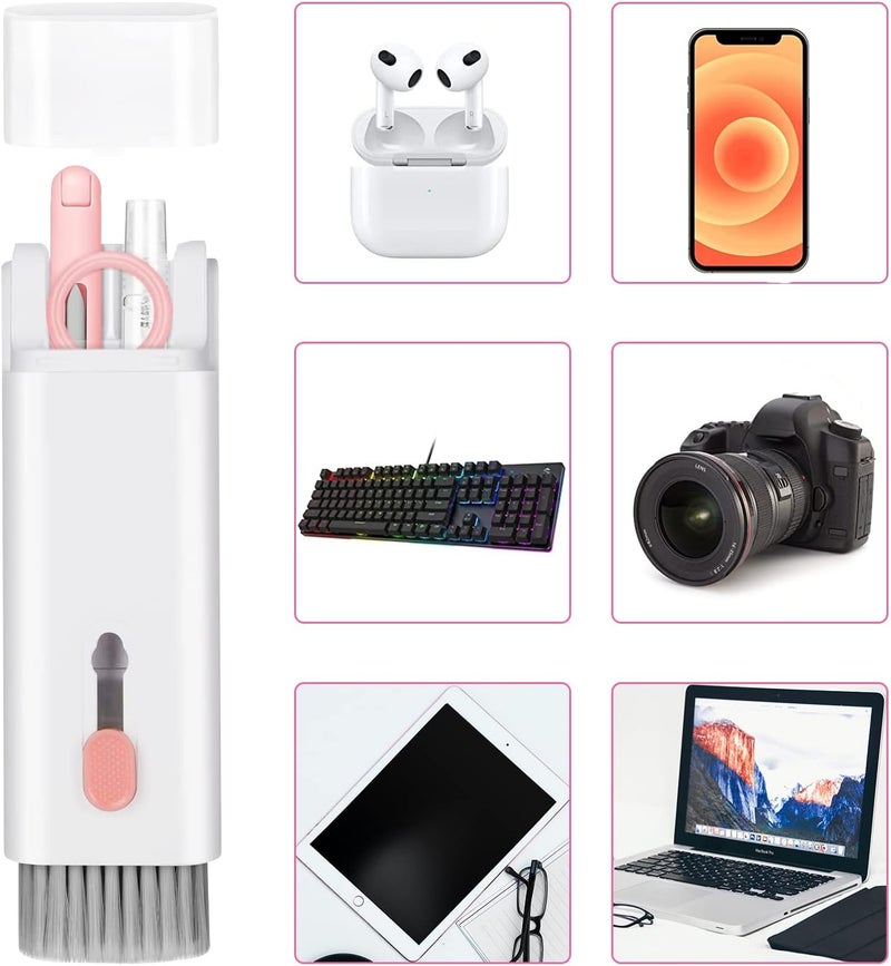 IFTHFOUR 7-in-1 Electronic Cleaner Kit,Keyboard Cleaner,Laptop Cleaner Kit for Monitor, Cell Phone, Headset, Lego, Laptop Camera Lens (Pink) - Image 3